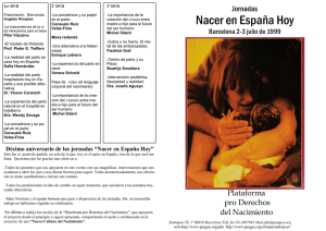 Nacer en Espana hoy - Plataforma Pro derechos del Nacimiento