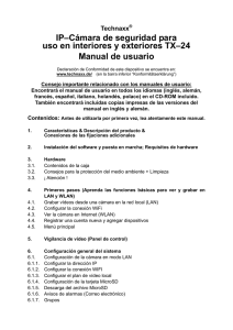 IP–Cámara de seguridad para uso en interiores y