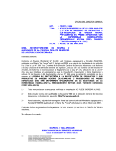 035/2004 - Dirección General de Servicios Aduaneros