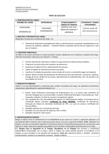Perfil enfermero clinico - Servicio de Salud Aconcagua