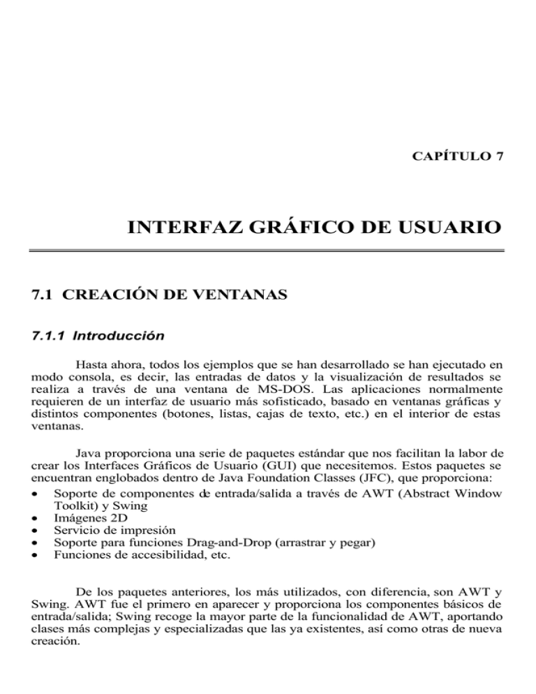 interfaz gráfico de usuario