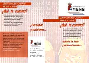 folleto certamen relatos - Ayuntamiento de Villalbilla