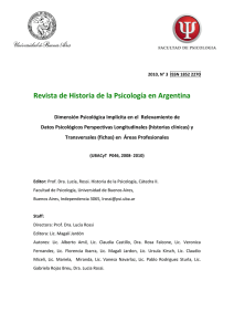 Revista de Historia de la Psicología en Argentina