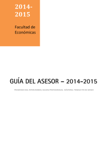 2014- 2015 guía del asesor – 2014-2015