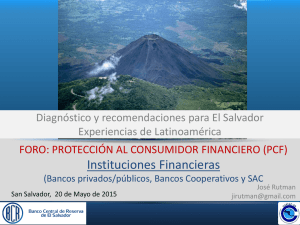 Instituciones Financieras - Banco Central de Reserva de El Salvador