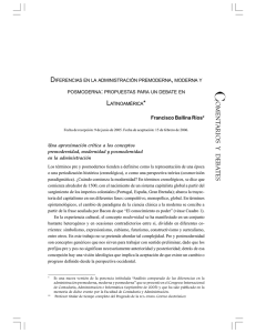 Diferencias en la administración premoderna - E-journal