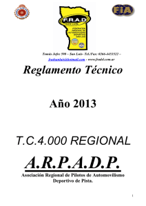 REGLAMENTO TECNICO TC 4000 SAN LUIS