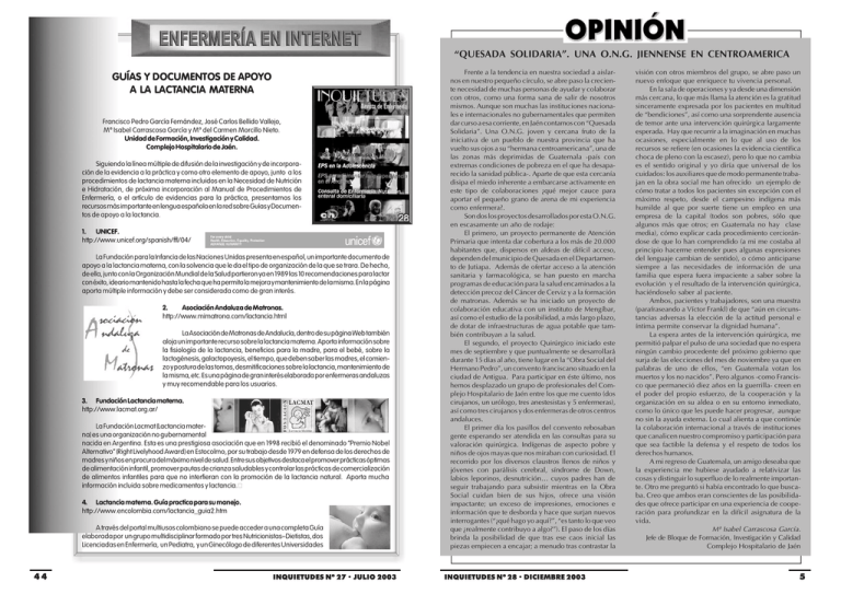 Gu as Y Documentos De Apoyo A La Lactancia