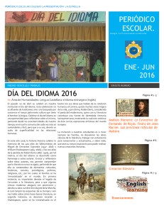 periódico escolar. día del idioma 2016