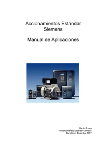 Accionamientos Estándar Siemens Manual de Aplicaciones