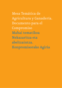 Mesa Temática de Agricultura y Ganadería. Documento