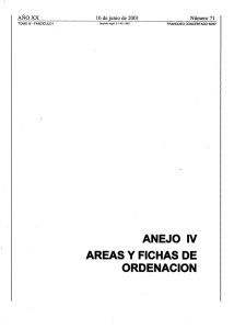 ANEJO IV ·AREAS y FICHAS DE ORDENACION