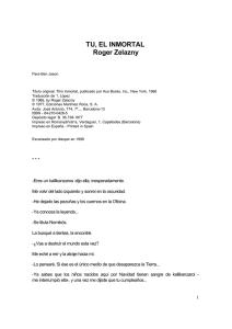 TU, EL INMORTAL Roger Zelazny