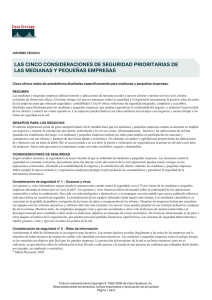 Cinco Consideraciones de Seguridad