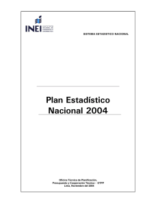 Plan Estadístico Nacional 2004