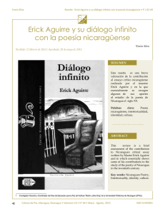 Erick Aguirre y su diálogo infinito con la poesía nicaragüense