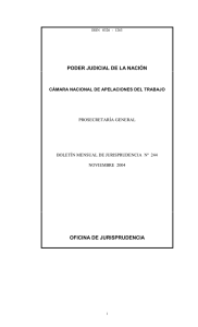 PODER JUDICIAL DE LA NACIÓN OFICINA DE JURISPRUDENCIA
