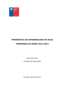 pronóstico de diponibilidad de agua temporada de riego 2013-2014