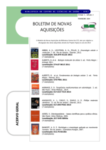 Boletim de aquisições 02/2014 - Biblioteca Central do CCS