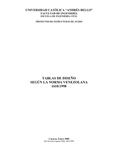 TABLAS DE DISEÑO SEGÚN LA NORMA VENEZOLANA 1618:1998