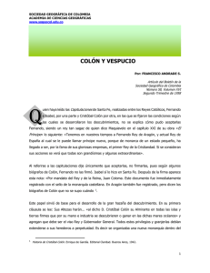 Colón y Vespucio - Sociedad Geográfica de Colombia