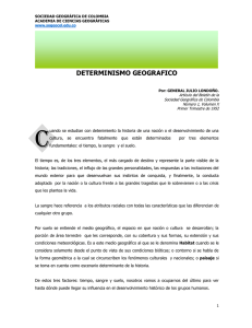determinismo geografico - Sociedad Geográfica de Colombia