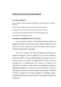 Mortalidad Materna por Abortos - Universidad Católica Argentina