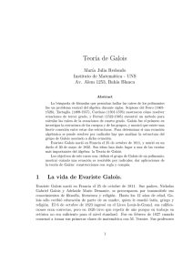 Teor´ıa de Galois - Instituto de Matemática de Bahía Blanca