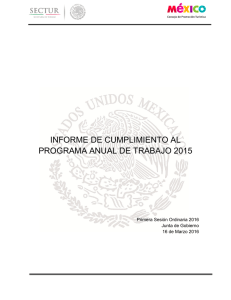 informe de cumplimiento al programa anual de trabajo 2015