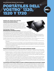 Portátiles Dell™ vostro™ 1320, 1520 y 1720