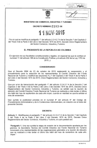 Decreto 2183 de 11 de noviembre de 2015
