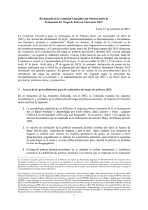 Declaración de la Comisión Consultiva