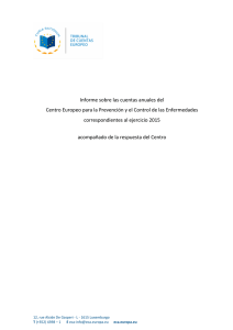 Informe sobre las cuentas anuales del Centro Europeo