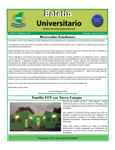 Boletín Universitario - Universidad Central de Nicaragua
