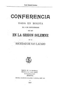 Conferencia dada en Bogotá el 8 de septiembre de 1897