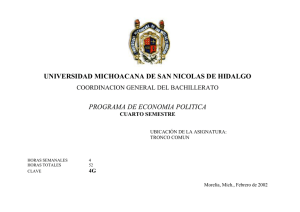 ECONOMIA POLITICA - Universidad Michoacana de San