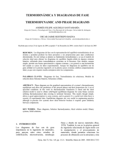 termodinámica y diagramas de fase thermodynamic and
