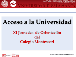 Pruebas de acceso a la Universidad - Colegio Montessori