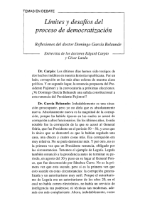 Límites y desafíos del proceso de democratización