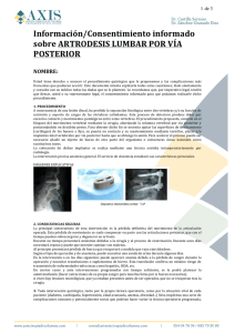 Artrodesis vertebral - Axis | Cirugía de columna