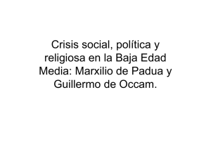 Crisis social, política y religiosa en la Baja Edad Media: Marxilio de