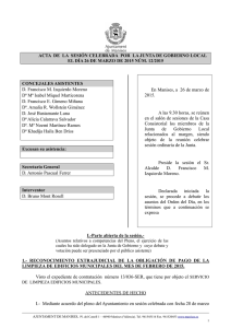Acta nº 12 de la Junta de Gobierno Local del 26 de marzo de 2015