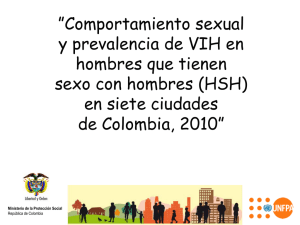Comportamiento sexual y prevalencia de VIH en hombres que