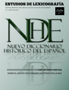 Monográfico sobre el Nuevo Diccionario Histórico de la