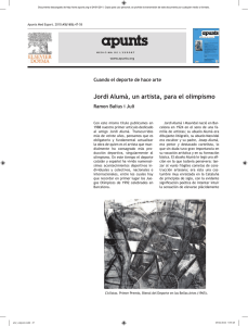Jordi Alumà, un artista, para el olimpismo