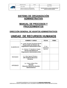 unidad de recursos humanos - Ministerio de Planificación del