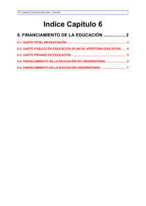 6. Financiamiento de la Educación
