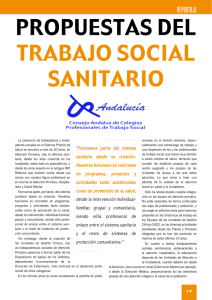 PROPUESTAS DEL TRABAJO SOCIAL SANITARIO