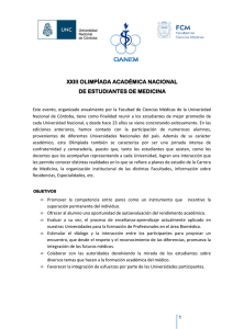 Info OLIMPIADA - Facultad de Ciencias Médicas