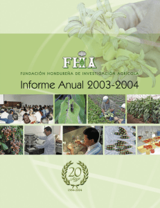 informe anual 2003-2004 - Fundación Hondureña de Investigación